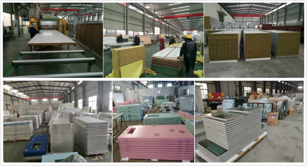 Cold Room Ceiling Panel Steel Structure Building with Polyurethane Facade Sendwich Sound Insulation Clean PU Wall Aluminum Composite Metal Exterior GRP Panels